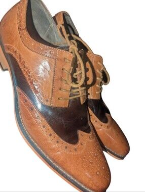 Adams Two-Tone Brown Brogue Oxfords
